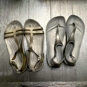 CROCS Sandals (2 pairs)